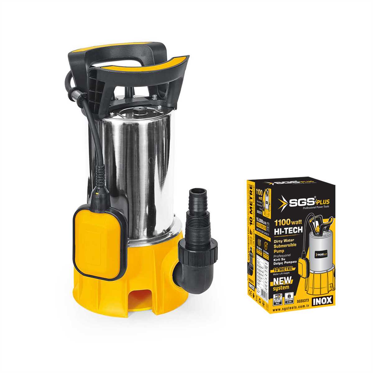SGS Kirli Su Dalgıç Pompası 1100 Watt (INOX) (4/Koli)✓